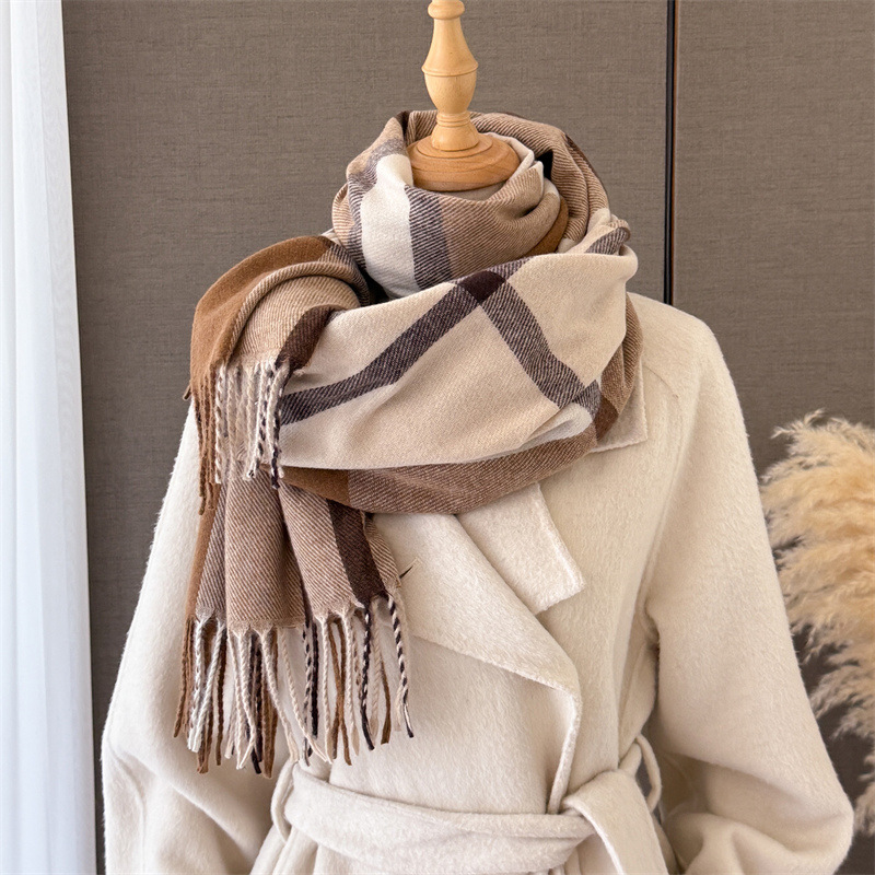 Cashmere Pashmina Wrap - Châle en imitation cachemire à carreaux