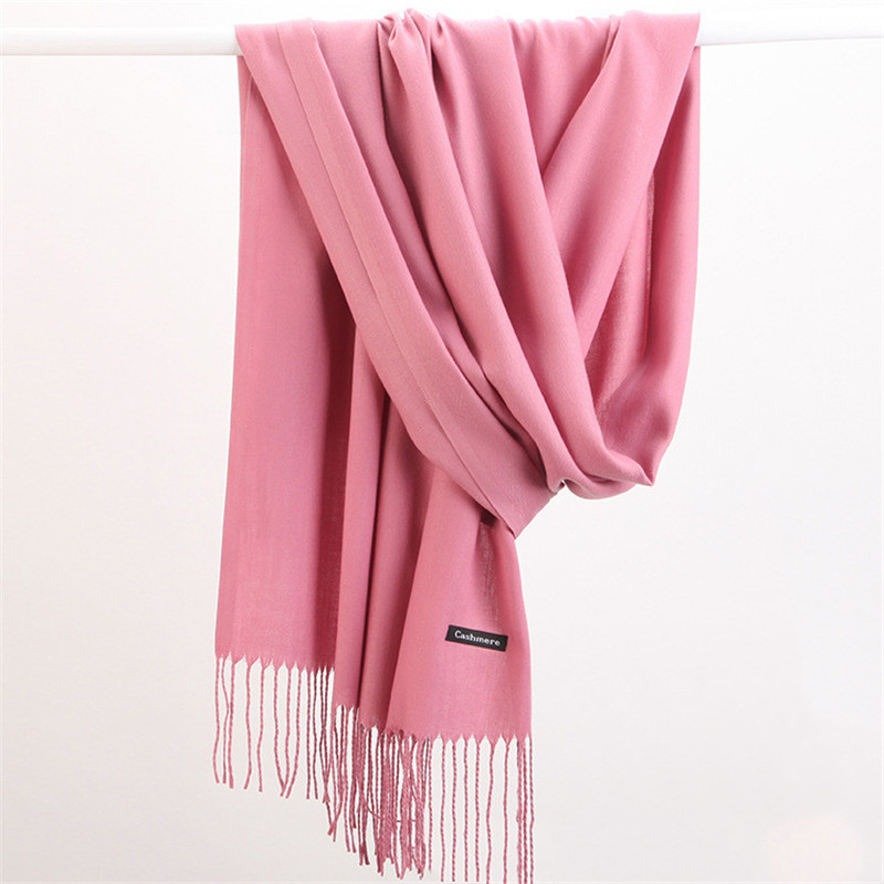 Cashmere Pashmina Wrap - Mode couleur unie 2023 femmes écharpe