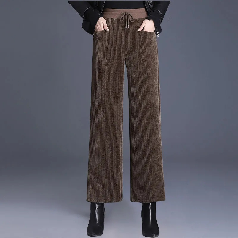 Corduroy Pant Warm - Pantalon large en velours côtelé pour