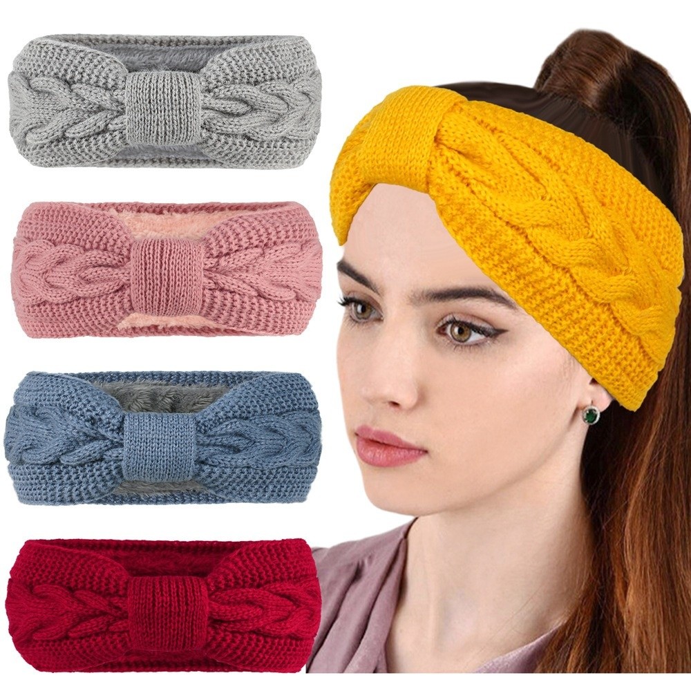 Winter Headband Fleece - Hiver tricoté femmes bandeaux épaissir polaire