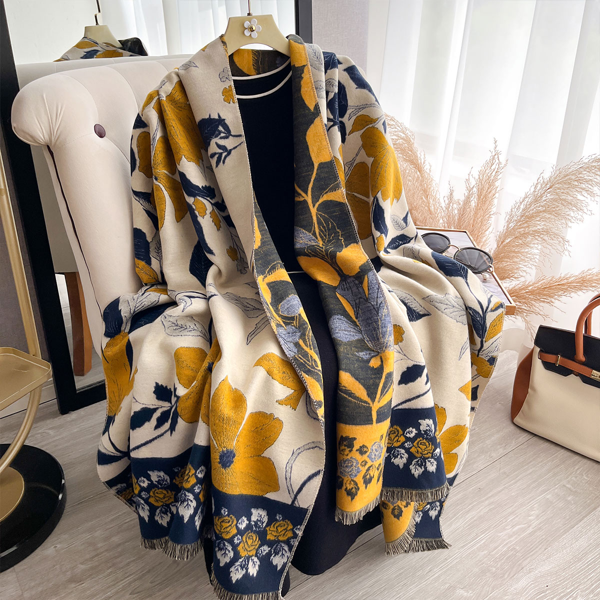 Femmes épaissir luxe hiver Pai - Shawl Wrap Winter avis et prix