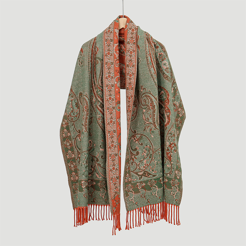 Écharpe Jacquard Paisley en ca - Shawl Wrap Winter avis et prix