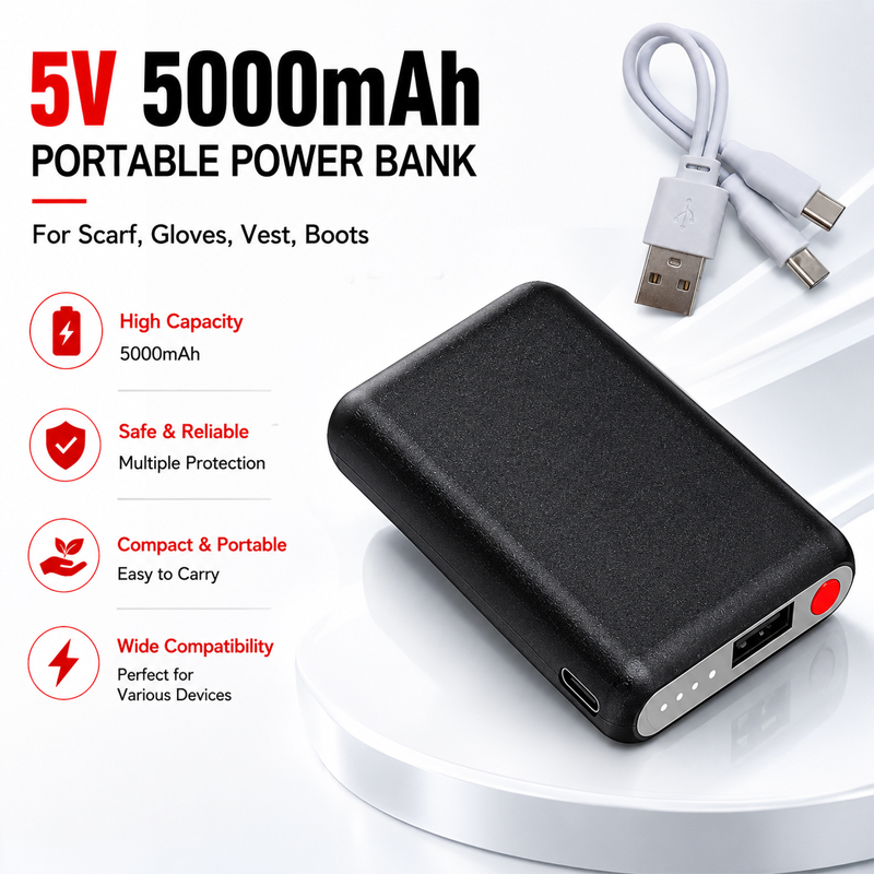 Batterie externe 5V 5000mAh po - Heated Vest Battery avis et prix